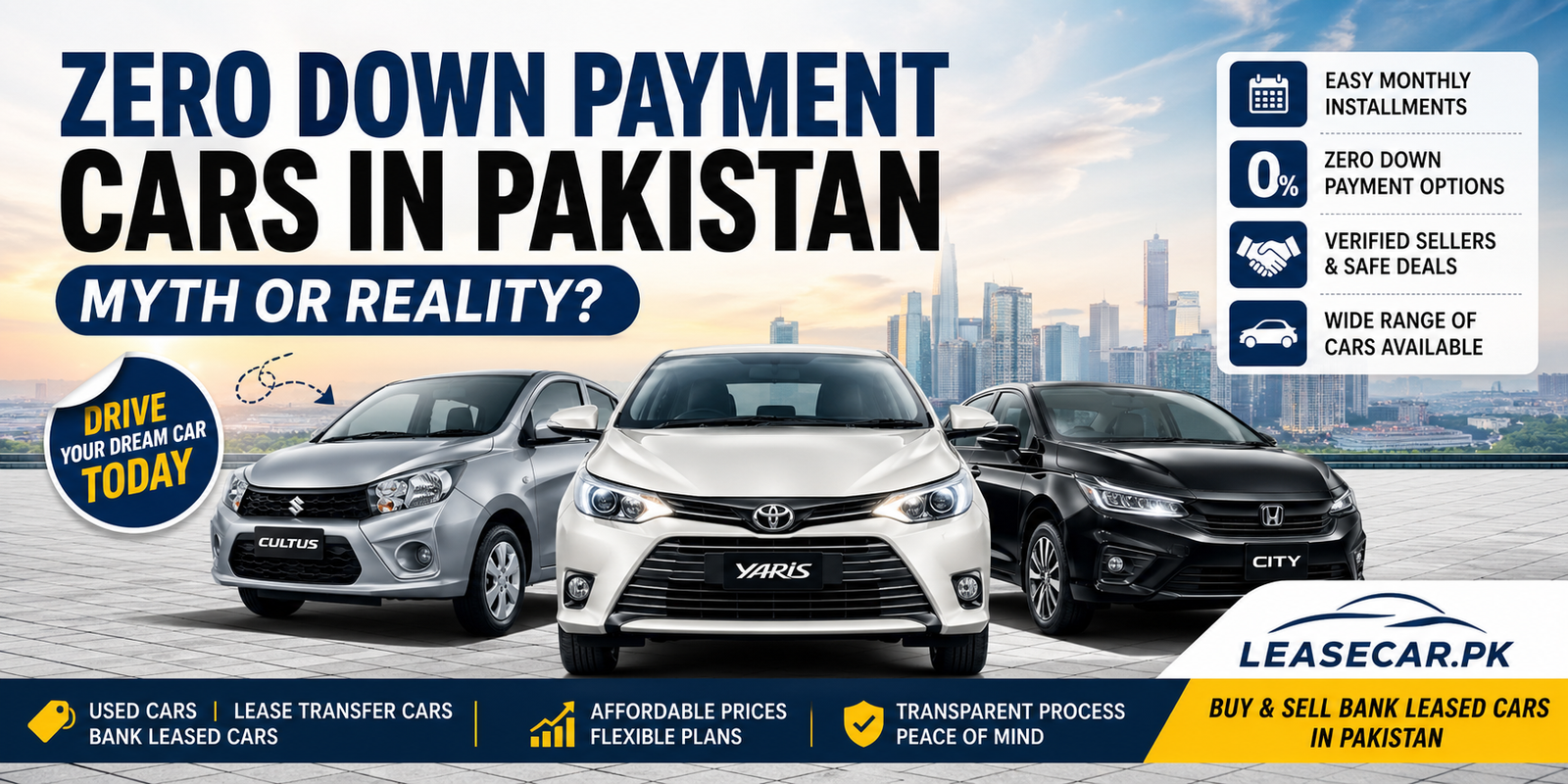 Zero Down Payment Cars in Pakistan-Myth or Reality?