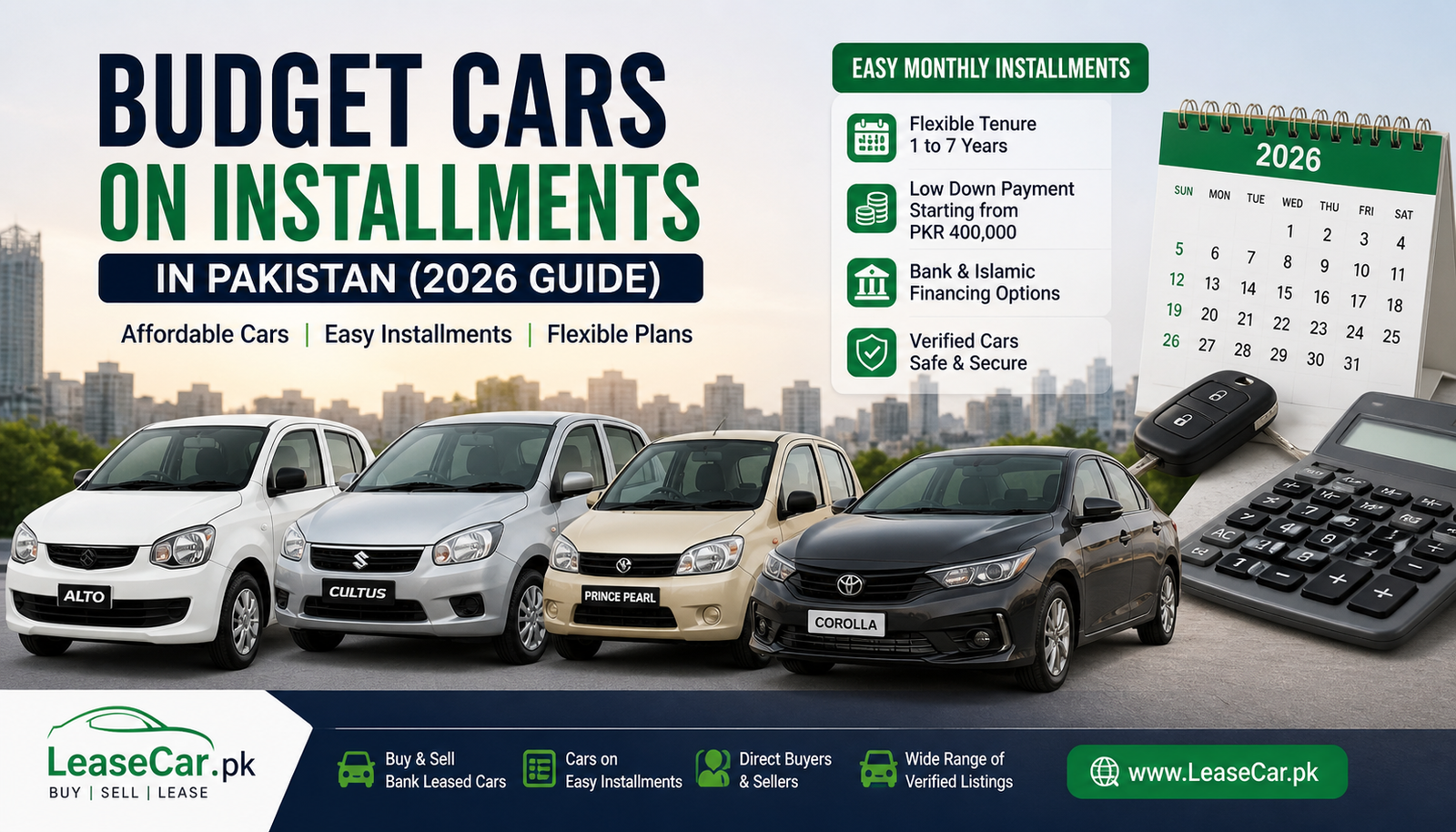 Budget Cars on Installments in Pakistan (2026 Guide)