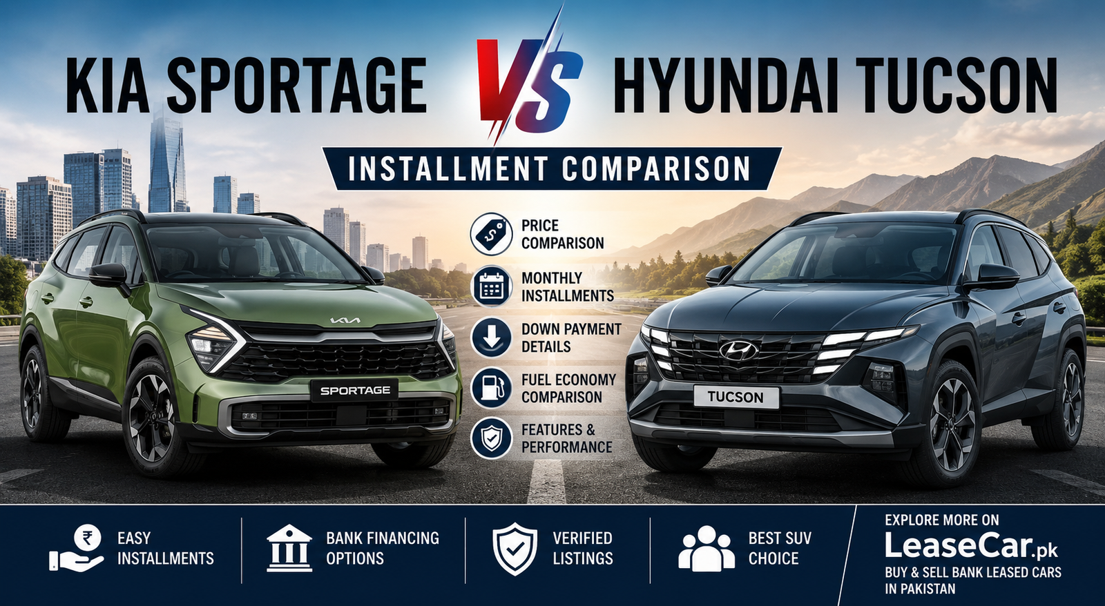 Kia Sportage vs Hyundai Tucson: Which SUV Offers Better Installment Plans in Pakistan?