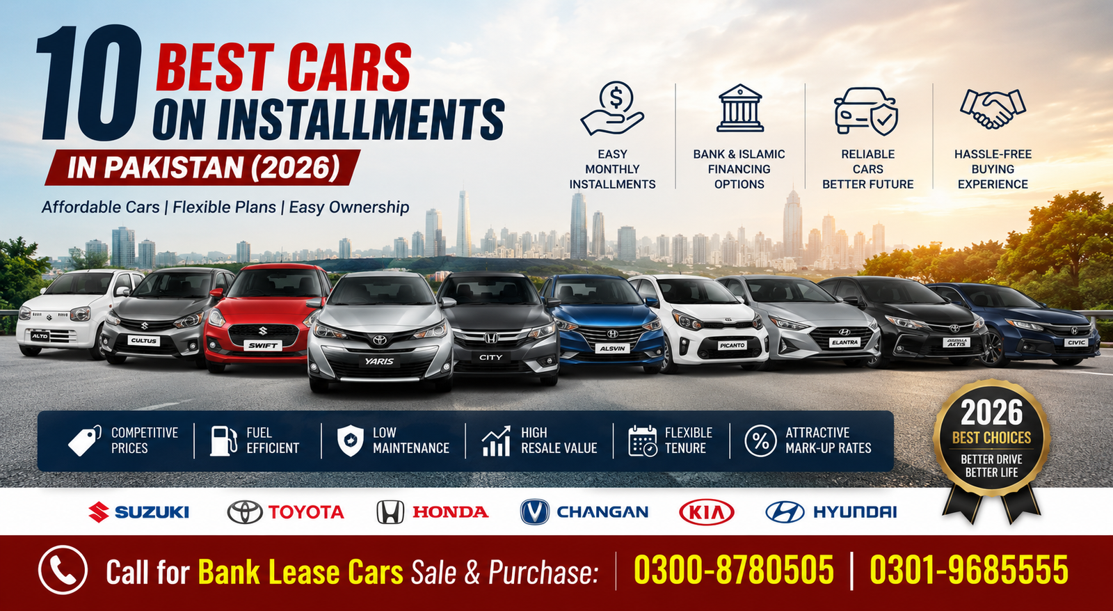10 Best Cars on Installments in Pakistan (2026)