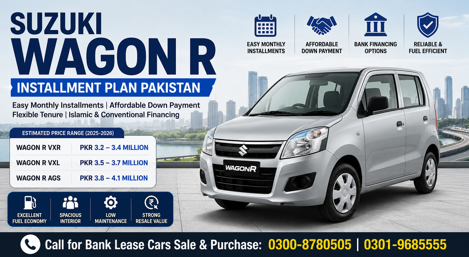Suzuki Wagon R Installment Plan Pakistan: Monthly Payments, Price & Bank Finance