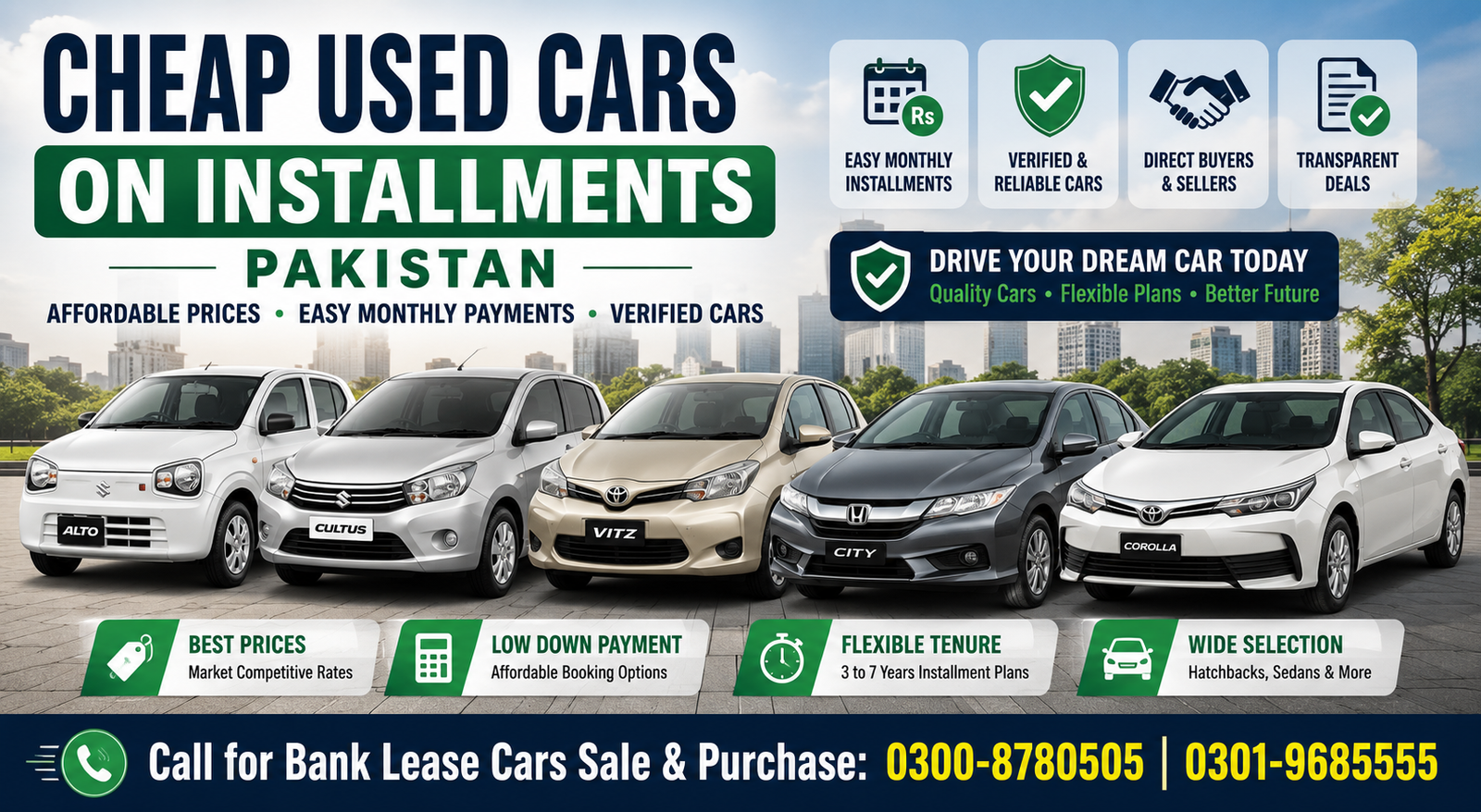 Cheap Used Cars on Installments Pakistan: Affordable Prices & Easy Monthly Plans (2026) 