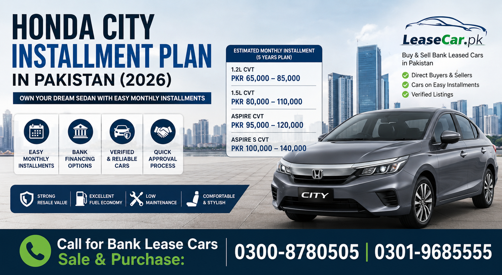 Honda City Installment Plan in Pakistan (2026)