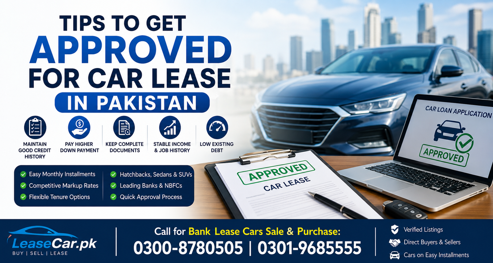 Tips to Get Approved for a Car Lease in Pakistan (2026 Complete Guide)